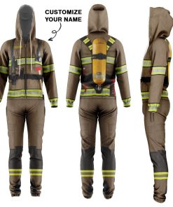 Gearhuman 3D Cosplay Firefighter Custom Name Jumpsuit GV17023 Jumpsuit Jumpsuit S