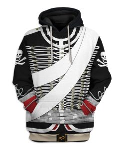 Gearhuman 3D Cosplay Hussard De La Mort Custom T-Shirts Hoodies Apparel CO-AT1002205 3D Custom Fleece Hoodies Hoodie S 
