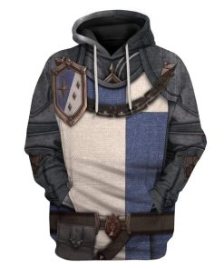 Gearhuman 3D Cosplay Knight Armor Custom T-Shirts Hoodies Apparel GM17025 3D Custom Fleece Hoodies Hoodie S 