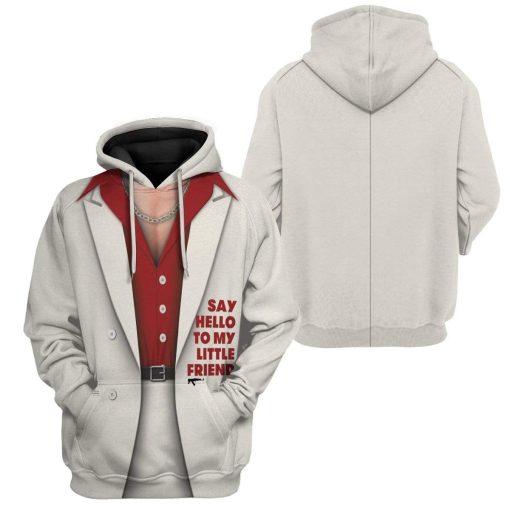 Gearhuman 3D Cosplay Tony Montana Custom Fleece Hoodies Apparel GT06034 3D Custom Fleece Hoodies