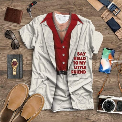 Gearhuman 3D Cosplay Tony Montana Custom Fleece Hoodies Apparel GT06034 3D Custom Fleece Hoodies