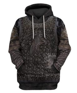 Gearhuman 3D Cosplay Vikings Ragnar Lodbrok Custom Hoodies Apparel GT25026 3D Custom Fleece Hoodies Hoodie S 