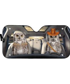 Gearhuman 3D Couple Owls Auto Car Sunshade GV030318 Auto Sunshade 57''x27.5''