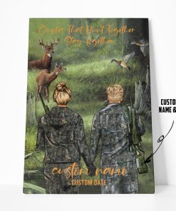 Gearhuman 3D Couples That Hunt Together Stay Together Personalized Canvas GW15013 Canvas 1 Piece Non Frame M