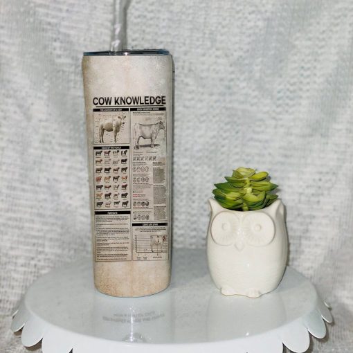 Gearhuman 3D Cow Knowledge Giveashitometer Custom Tumbler GB22015 Tumbler