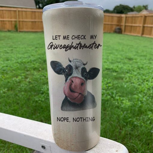 Gearhuman 3D Cow Knowledge Giveashitometer Custom Tumbler GB22015 Tumbler