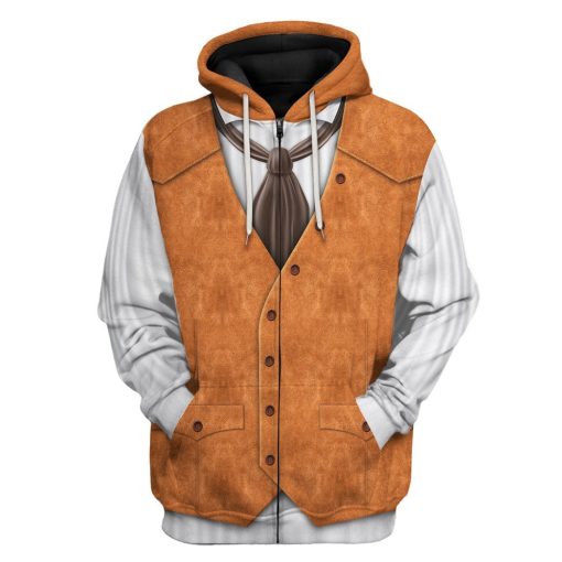 GearHuman 3D Cowboy Gear Cosplay Custom Shirt GR16127 3D Apparel Zip Hoodie S