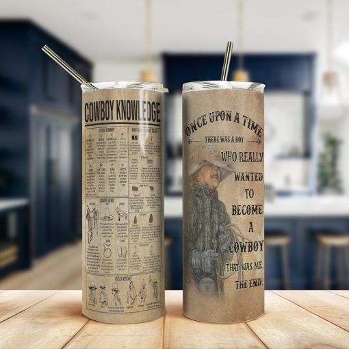 Gearhuman 3D Cowboy Knowledge Custom Tumbler GB25022 Tumbler Long 20oz