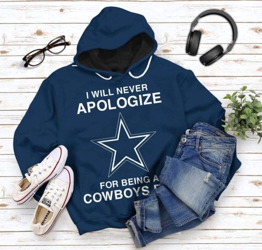 Gearhuman 3D Cowboys Custom Hoodie Apparel GL270717 3D Custom Fleece Hoodies