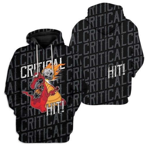 Gearhuman 3D Critical Hit Custom T-Shirts Hoodies Apparel HD-DT1302201 3D Custom Fleece Hoodies