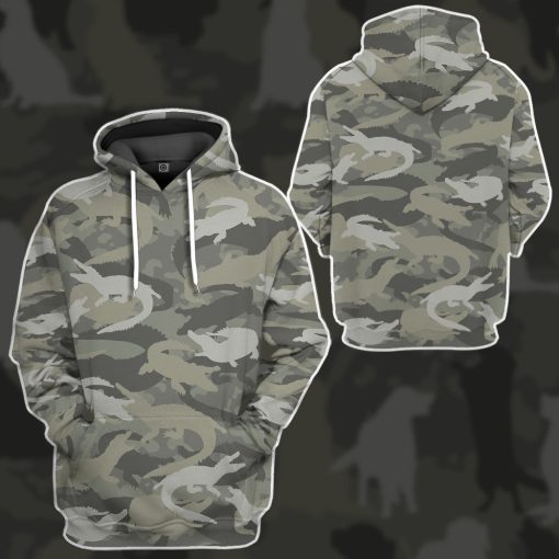 Gearhuman 3D Crocodile Camo Custom Tshirt Hoodie Apparel GV08128 3D Apparel