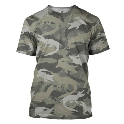 Gearhuman 3D Crocodile Camo Custom Tshirt Hoodie Apparel GV08128 3D Apparel T-Shirt S