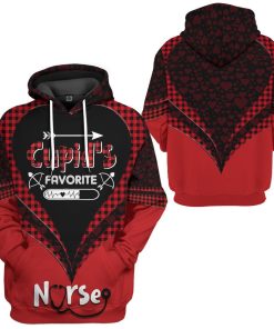Gearhuman 3D Cupid's Favorite Nurse Valentine Custom Tshirt Hoodie Apparel GV14018 3D Apparel 