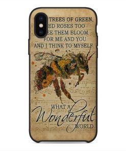 Gearhuman 3D Custom Glass Phone Case Cover Bee GB10112 Glass Phone Case Iphone X 