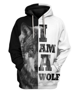 Gearhuman 3D Custom I Am A Wolf Fleece Hoodie Apparel GD06053 3D Custom Fleece Hoodies Hoodie S 