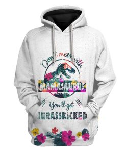 Gearhuman 3D Custom Mamasaurus Hoodie Apparel GD05053 3D Custom Fleece Hoodies Hoodie S