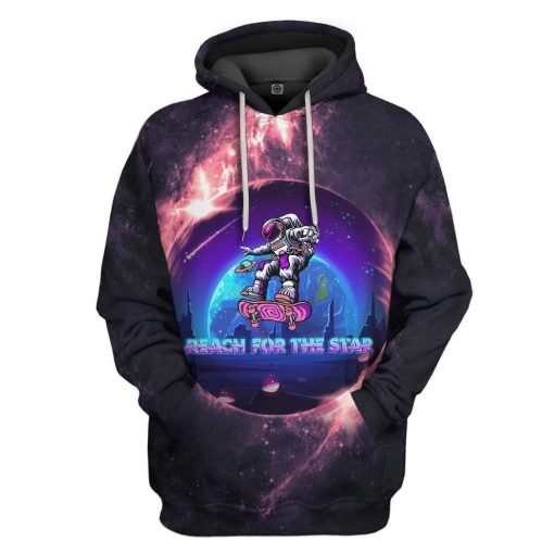Gearhuman 3D Custom National Astronaut Hoodie Apparel GL28042 3D Custom Fleece Hoodies Hoodie S