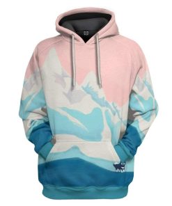 Gearhuman 3D Custom Pastel Mountain Fleece Hoodie Apparel GZ09043 3D Custom Fleece Hoodies Hoodie S 