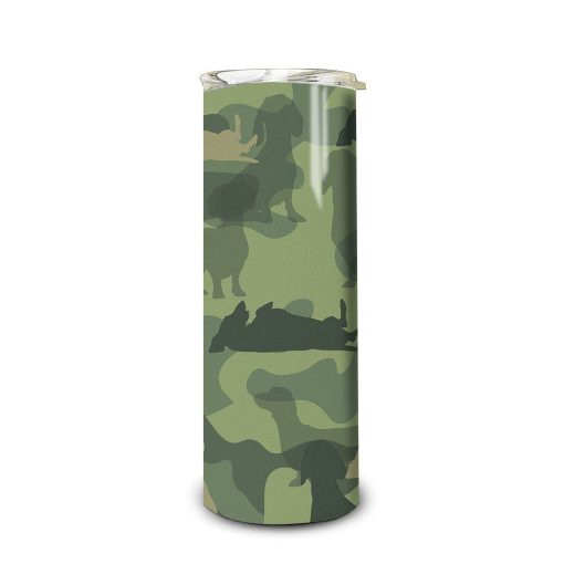Gearhuman 3D Dachshund Camo Tumbler GK18029 Tumbler Long 20oz