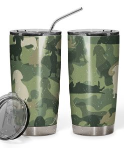 Gearhuman 3D Dachshund Camo Tumbler GK18029 Tumbler Short 20oz