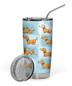 Gearhuman 3D Dachshund Custom Tumbler GB01127 Tumbler Short 20oz 