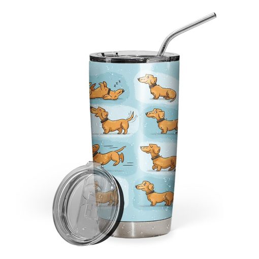 Gearhuman 3D Dachshund Custom Tumbler GB01127 Tumbler Short 20oz