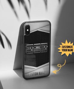 Gearhuman 3D Dad Guitar Silver Custom Name Phonecase GB04012 Glass Phone Case 