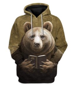 Gearhuman 3D Daddy Bear Reading LOTR Book Hoodie Apparel GH24022 3D Custom Fleece Hoodies Hoodie S 