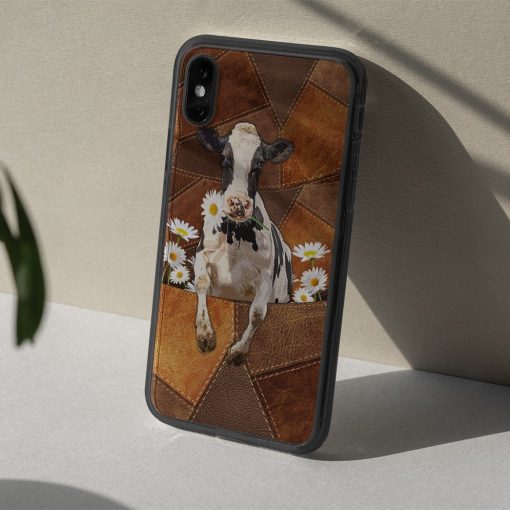 Gearhuman 3D Daisy Cow Leather Phonecase GB030316 Glass Phone Case