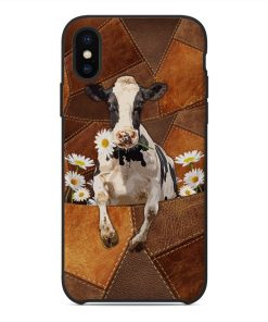 Gearhuman 3D Daisy Cow Leather Phonecase GB030316 Glass Phone Case Iphone X