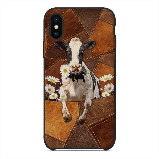 Gearhuman 3D Daisy Cow Leather Phonecase GB030316 Glass Phone Case Iphone X