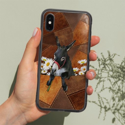 Gearhumans 3D Daisy Donkey Leather Phonecase 11 Gearhuman 3D Daisy Donkey Leather Phonecase GB030313 Glass Phone Case