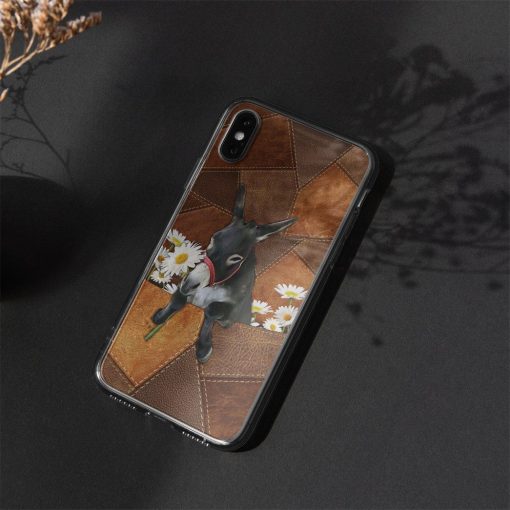 Gearhumans 3D Daisy Donkey Leather Phonecase 9 Gearhuman 3D Daisy Donkey Leather Phonecase GB030313 Glass Phone Case