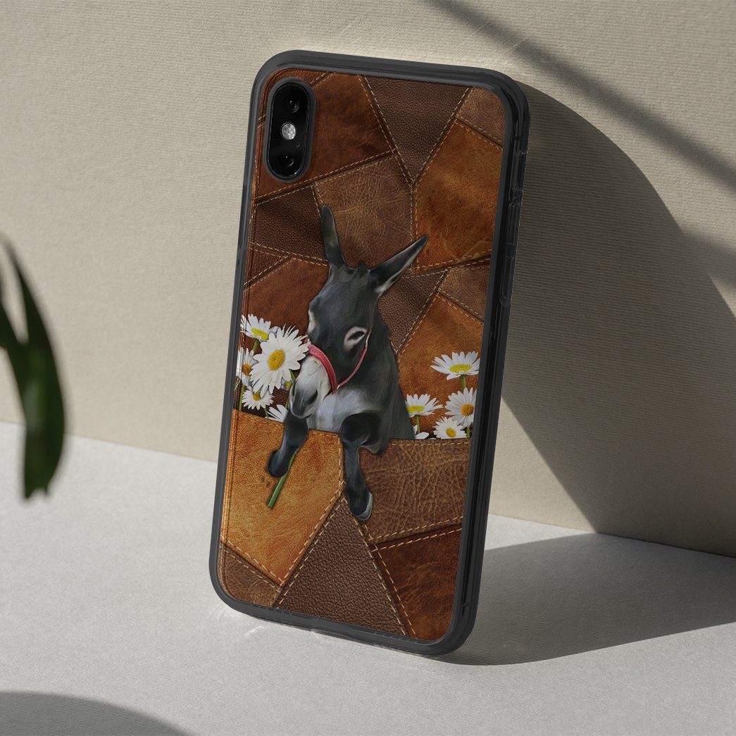 Gearhumans 3D Daisy Donkey Leather Phonecase 6 Gearhuman 3D Daisy Donkey Leather Phonecase GB030313 Glass Phone Case