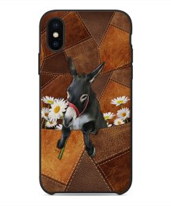 Gearhuman 3D Daisy Donkey Leather Phonecase GB030313 Glass Phone Case Iphone X