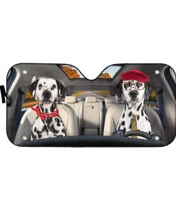 Gearhuman 3D Dalmatian Dog Auto Car Sunshade GV03037 Auto Sunshade 57''x27.5''