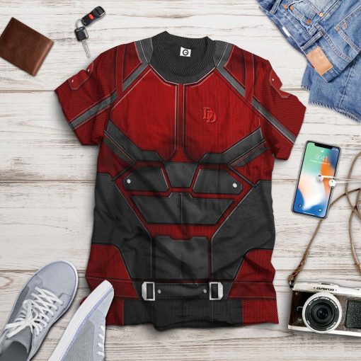 Gearhuman 3D Daredevil Suit Custom Tshirt Hoodie Apparel CW16123 3D Apparel