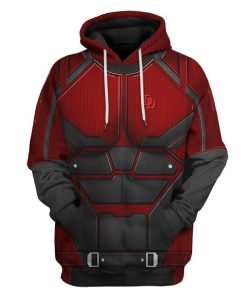 Gearhuman 3D Daredevil Suit Custom Tshirt Hoodie Apparel CW16123 3D Apparel Hoodie S