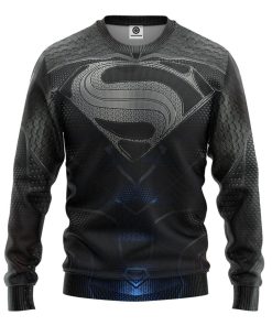 Gearhuman 3D DC Black Superman Custom Sweatshirt Apparel GN21092 Sweatshirt Sweatshirt S 