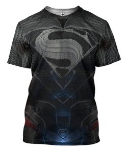 Gearhuman 3D DC Black Superman Custom Tshirt Apparel GN21092 3D T-shirt T-Shirt S 