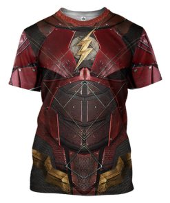 Gearhuman 3D DC The Flash Suit Custom Tshirt Apparel GW24095 3D T-shirt T-Shirt S 