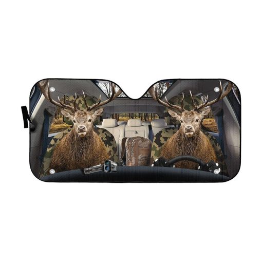 Gearhuman 3D Deer Custom Car Auto Sunshade GV061112 Auto Sunshade 57''x27.5''