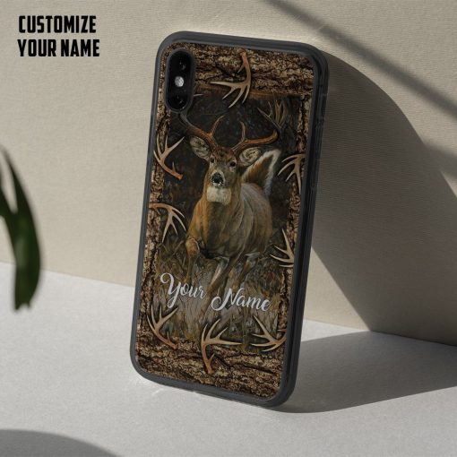 Gearhuman 3D Deer Hunting Custom Name Phonecase GB23115 Glass Phone Case
