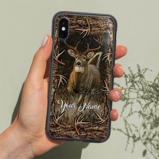 Gearhuman 3D Deer Hunting Custom Name Phonecase GB23115 Glass Phone Case