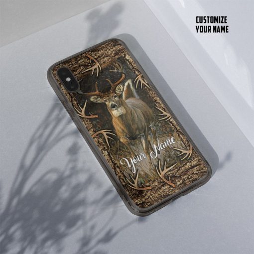 Gearhuman 3D Deer Hunting Custom Name Phonecase GB23115 Glass Phone Case
