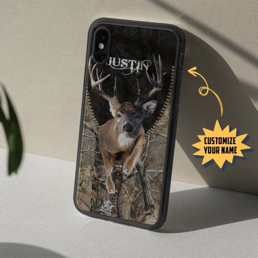 Gearhuman 3D Deer Hunting Custom Name Phonecase GB270113 Glass Phone Case