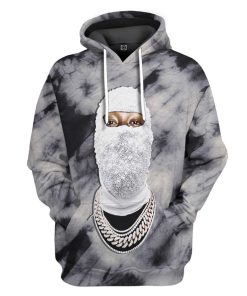 Gearhuman 3D Diamond Mask Tie Dye Custom Hoodie Apparel GW04081 3D Custom Fleece Hoodies Hoodie S 