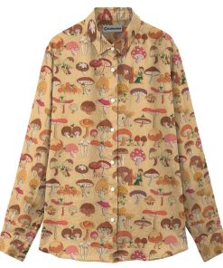Gearhuman 3D Different Mushroom Linen Shirt For Woman GV300916 Linen Shirt Linen Shirt S 