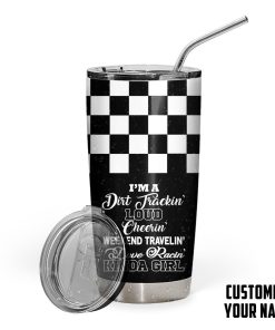 Gearhuman 3D Dirt Track Racing Custom Name Tumbler ZL09112 Tumbler 