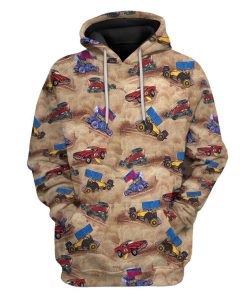 Gearhuman 3D Dirt Track Racing Custom Tshirt Hoodie Apparel GV061116 3D Apparel Hoodie S 